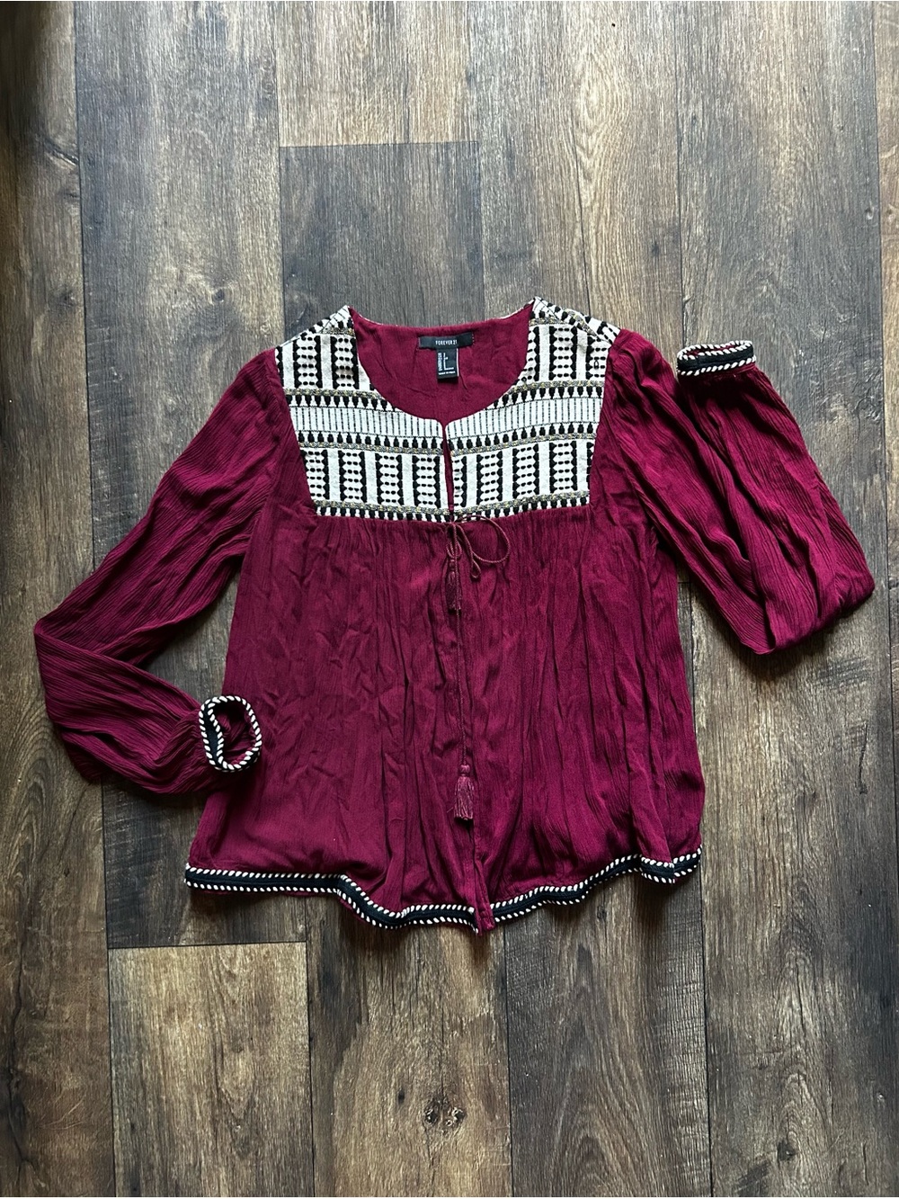 Embroidered Bohemian Blouse